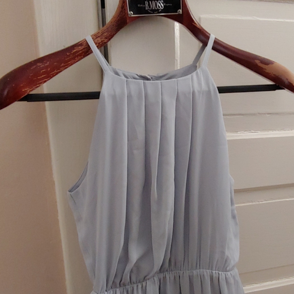 Baby blue open back dress - Picture 2 of 8